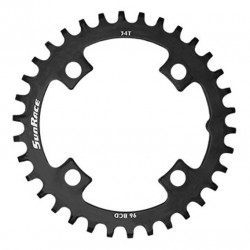 Sunrace MS00 Steel Narrow Wide Chainring – 36T, 4 Bolts, 96mm BCD Sunrace MS00 Steel Narrow Wide Chainring – 36T, 4 Bolts, 96mm BCD