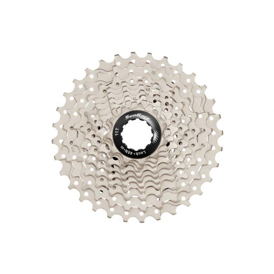 Sunrace RS0 10 Speed Road Cassette – 11/32T Metallic Sunrace RS0 10 Speed Road Cassette – 11/32T Metallic