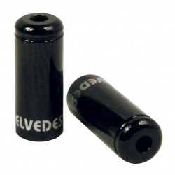 Elvedes Aluminum Sealed Ferrules – 5mm Black Pack of 50 ELV2012002