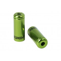 Elvedes Aluminum Sealed Ferrules – 5mm Green Pack of 10 CP2012005