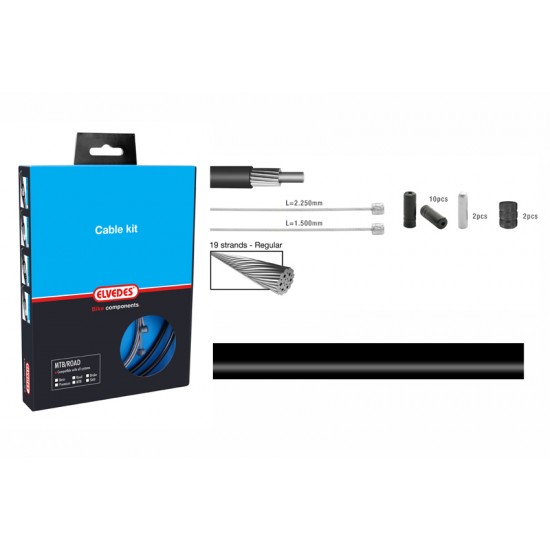 Elvedes 2015002 Basic Gear Cable Kit – Black