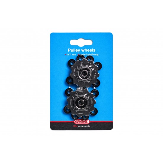 Elvedes CP2017086 Pulley Wheels 2×11T Sealed Bearings Elvedes CP2017086 Pulley Wheels 2×11T Sealed Bearings