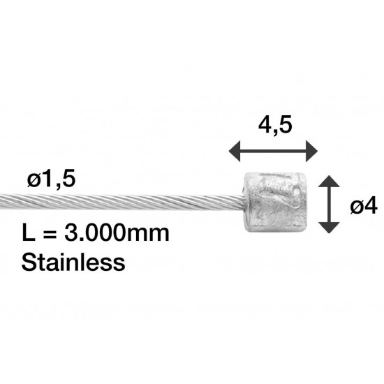 Elvedes 2017145 Brake Inner Cable Lower for Universal Cable Splitter Set Elvedes 2017145 Brake Inner Cable Lower for Universal Cable Splitter Set