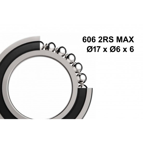 Elvedes 2020052 MAX Sealed Bearing 606 2RS MAX Elvedes 2020052 MAX Sealed Bearing 606 2RS MAX