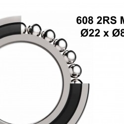 Elvedes 2020053 MAX Sealed Bearing 608 2RS MAX Elvedes 2020053 MAX Sealed Bearing 608 2RS MAX