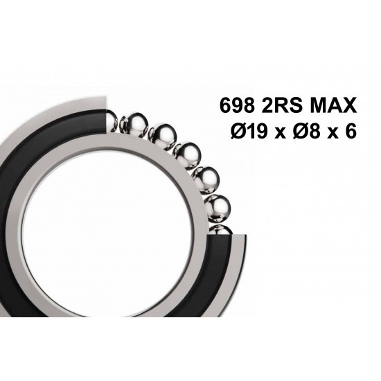 Elvedes 2020055 MAX Sealed Bearing 698 2RS MAX Elvedes 2020055 MAX Sealed Bearing 698 2RS MAX