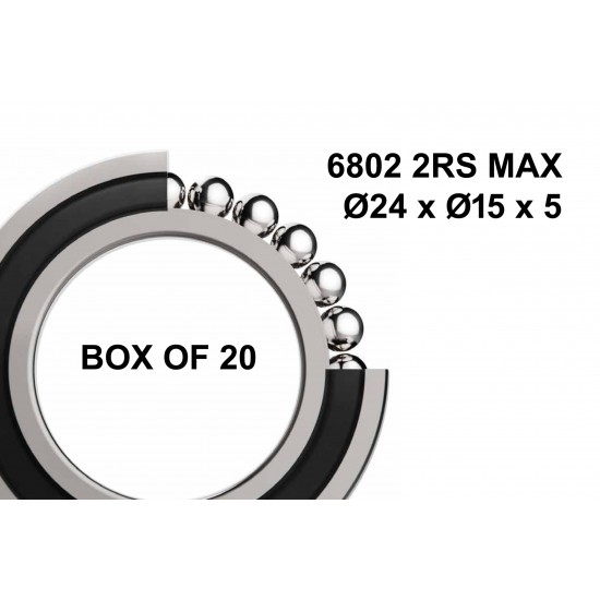 Elvedes 2020060 MAX Sealed Bearing 6802 2RS MAX Box of 20