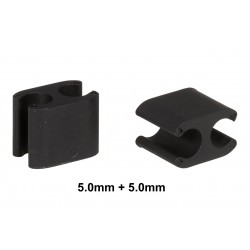 Elvedes Plastic Duo Cable Clips – Black Pack of 10 CP2020104