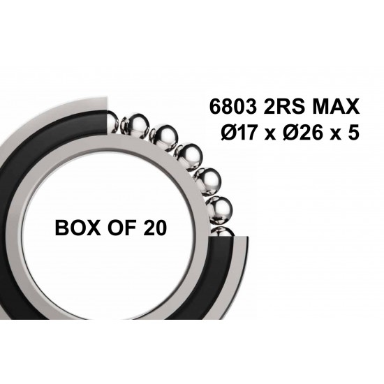 Elvedes 2021049 MAX Sealed Bearing 6803 2RS MAX