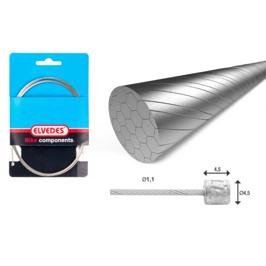 Elvedes 2021056 Stainless Inner Gear Cable – 31 Strands/1.1mm Ea Elvedes 2021056 Stainless Inner Gear Cable – 31 Strands/1.1mm Ea