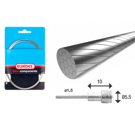 Elvedes 6411RVS-SLICK Stainless Inner Brake Cable – Road Ea