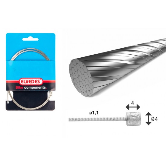 Elvedes 6472RVS-49-SLICK Stainless Inner Gear Cable Ea