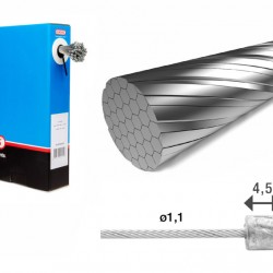 Elvedes 6472RVS-SHIM-49-SLICK Stainless Inner Gear Cable 50