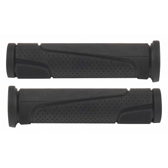 D2O BULK 410252 Rubber ATB Grips – Black Pair