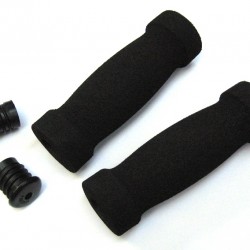 D2O BULK Rubber Foam ATB Grips – Black with End Caps Pair D2O BULK Rubber Foam ATB Grips – Black with End Caps Pair