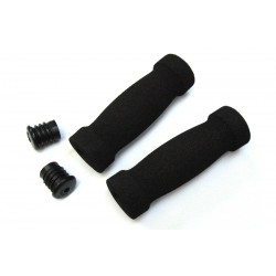 D2O BULK Rubber Foam ATB Grips – Black with End Caps Pair