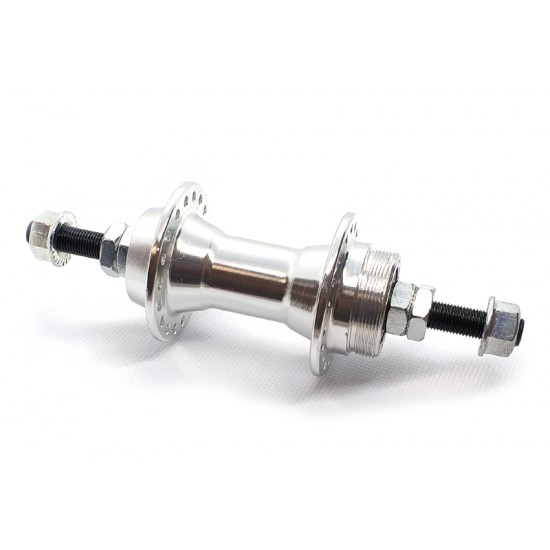 CD Rear Nutted Hub Single Speed 14Gx36H, 3/8 Axle, Silver