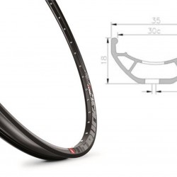 CD Wheel Mach1 27.5 x 1.75 Rim D/W DISC 32H Black Eyelets M1 TRUCKY 30