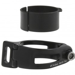 CD Front Derailleur Clamp – 31.8mm/34.9mm, Black
