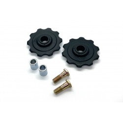 CD BULK Standard 10T Plastic Jockey Wheel Set – Black Pair