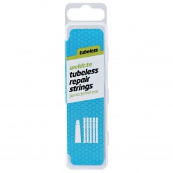 Weldtite Tubeless Repair Strings 5 Strings + Rubber Solution EACH Weldtite Tubeless Repair Strings 5 Strings + Rubber Solution EACH
