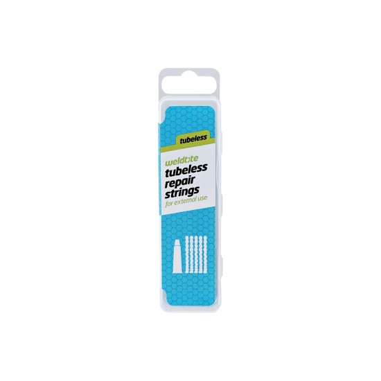 Weldtite Tubeless Repair Strings 5 Strings + Rubber Solution EACH Weldtite Tubeless Repair Strings 5 Strings + Rubber Solution EACH