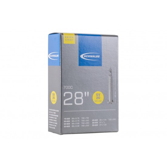 Schwalbe 700c Inner Tube – 60mm LV Presta EXTRA LIGHT Schwalbe 700c Inner Tube – 60mm LV Presta EXTRA LIGHT