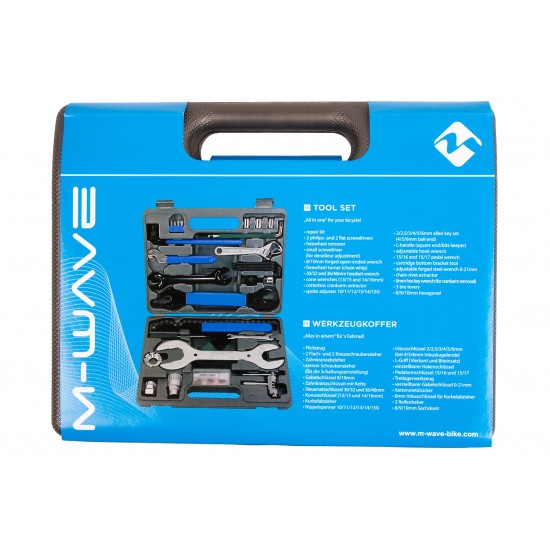 M-WAVE 880050 Portable Clinic Bicycle Tool Kit – 43 Piece M-WAVE 880050 Portable Clinic Bicycle Tool Kit – 43 Piece