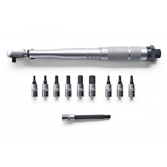 Weldtite Torque Wrench – 1/4” Drive, 2-24Nm with Tools