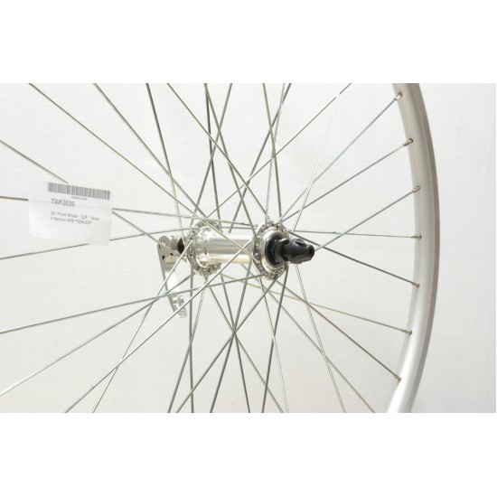 CD Wheel 26″ Front Wheel – Q/R – Silver V-Section ATB CD Wheel 26″ Front Wheel – Q/R – Silver V-Section ATB