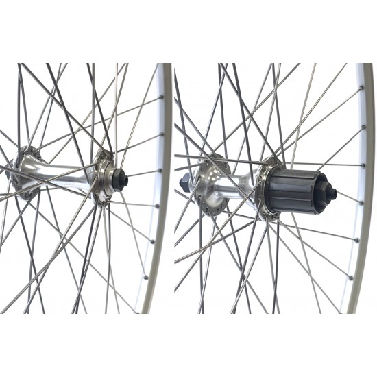 CD Wheel 700c Wheel Set – Sealed 10/11sp Cass Hubs – Silver Pr
