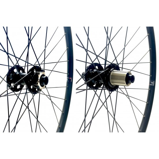 CD Wheel Mach1 27.5 ATB Wheel Set – M15/M12 Bolt-Thru Hubs / Gravel Disc Rims – Black Pr