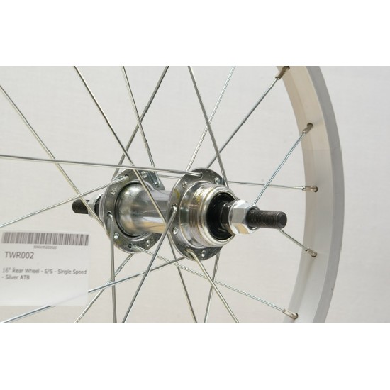 CD Wheel 16″ Rear Wheel – S/S – Single Speed – Silver ATB CD Wheel 16″ Rear Wheel – S/S – Single Speed – Silver ATB