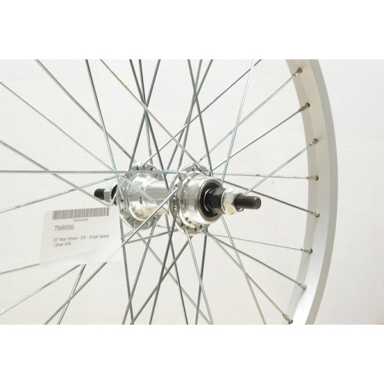 CD Wheel 20″ Rear Wheel – S/S – Single Speed – Silver ATB CD Wheel 20″ Rear Wheel – S/S – Single Speed – Silver ATB