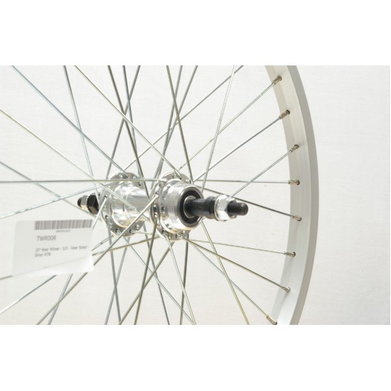 CD Wheel 20″ Rear Wheel – S/S – Gear Sided – Silver ATB CD Wheel 20″ Rear Wheel – S/S – Gear Sided – Silver ATB
