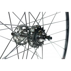 CD Wheel Mach1 700c Rear Fixed Wheel – 120mm OLD x 32H, Silver with 16T Sprocket