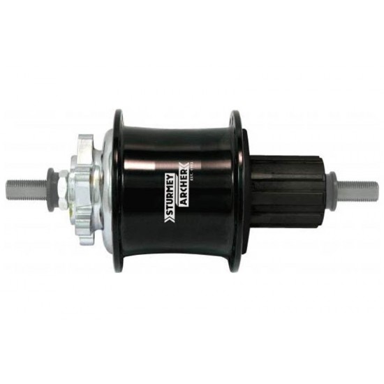 Sturmey Archer Hub 3-Spd Cass 8/9sp Disc Brk 32H Black