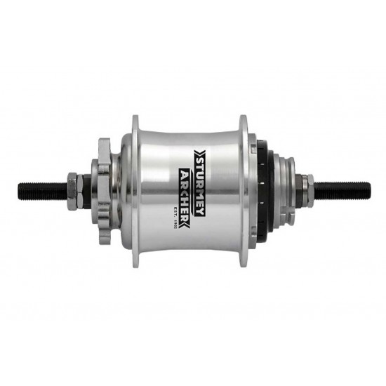 Sturmey Archer Hub 3-Spd Rotary Disc Brk 36H Sil