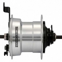 Sturmey Archer Hub 5-Spd Rotary 70mm Drum Brk 36H Sil Sturmey Archer Hub 5-Spd Rotary 70mm Drum Brk 36H Sil