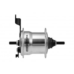 Sturmey Archer Hub 4-Spd Rotary with Drum Brake 36H Sil
