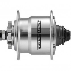 Sturmey Archer Hub 4-Spd Rotary Disc Brk 36H Sil Sturmey Archer Hub 4-Spd Rotary Disc Brk 36H Sil