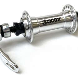 Front QR Hub 14Gx36H, Silver *Cup & Cone* UNION Branded Front QR Hub 14Gx36H, Silver *Cup & Cone* UNION Branded