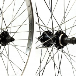 CD Wheel 24″ Wheel Set – S/S Hubs for Freewheel / Single Wall Rims – Silver PAIR