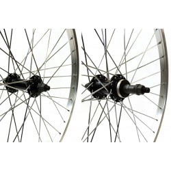CD Wheel 24″ Wheel Set – S/S Hubs for Freewheel / Single Wall Rims – Silver PAIR