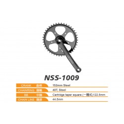 Neco NSS1009 40T x 152mm Steel Single Chainset – ED Black Neco NSS1009 40T x 152mm Steel Single Chainset – ED Black
